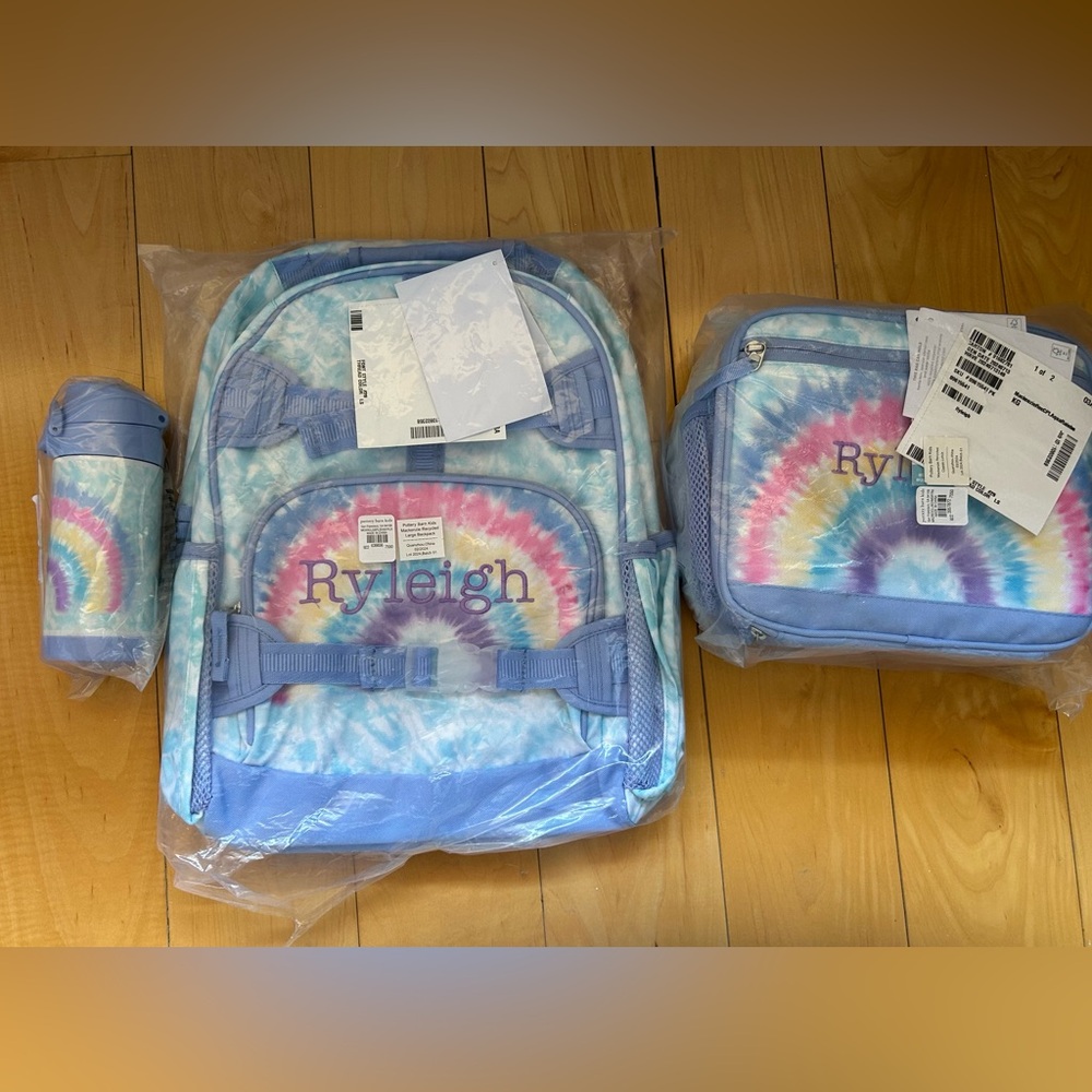 Pottery Barn Kids - Backpack, Lunchbox set “Ryleigh” customized. No wtr bottle